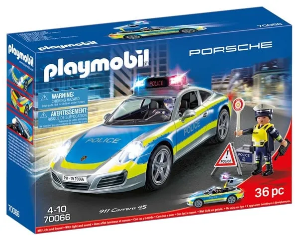Playmobil Porsche - Porsche 911 Carrera 4S Politi - Hvit