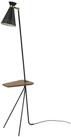 Warm Nordic Cone Gulvlampe med Bord Black Noir