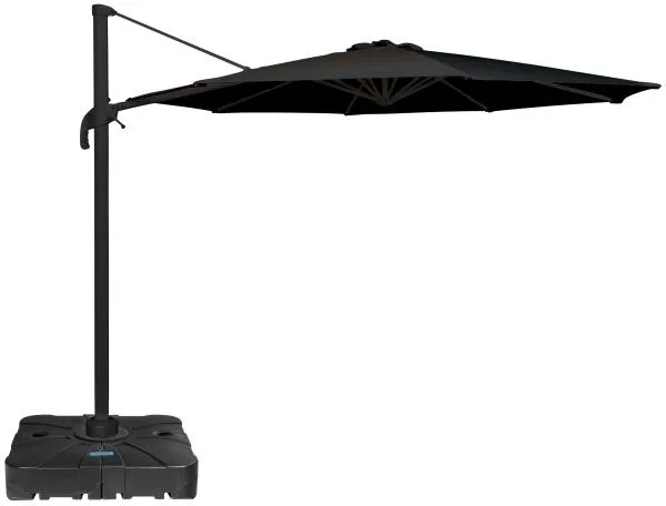 Roma parasoll med rotasjon svart 3m