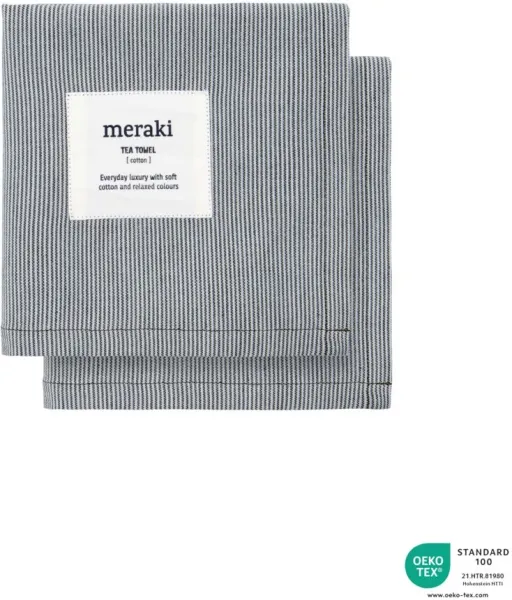 Kjøkkenhåndkle, Verum, Lys grå/armygrønn